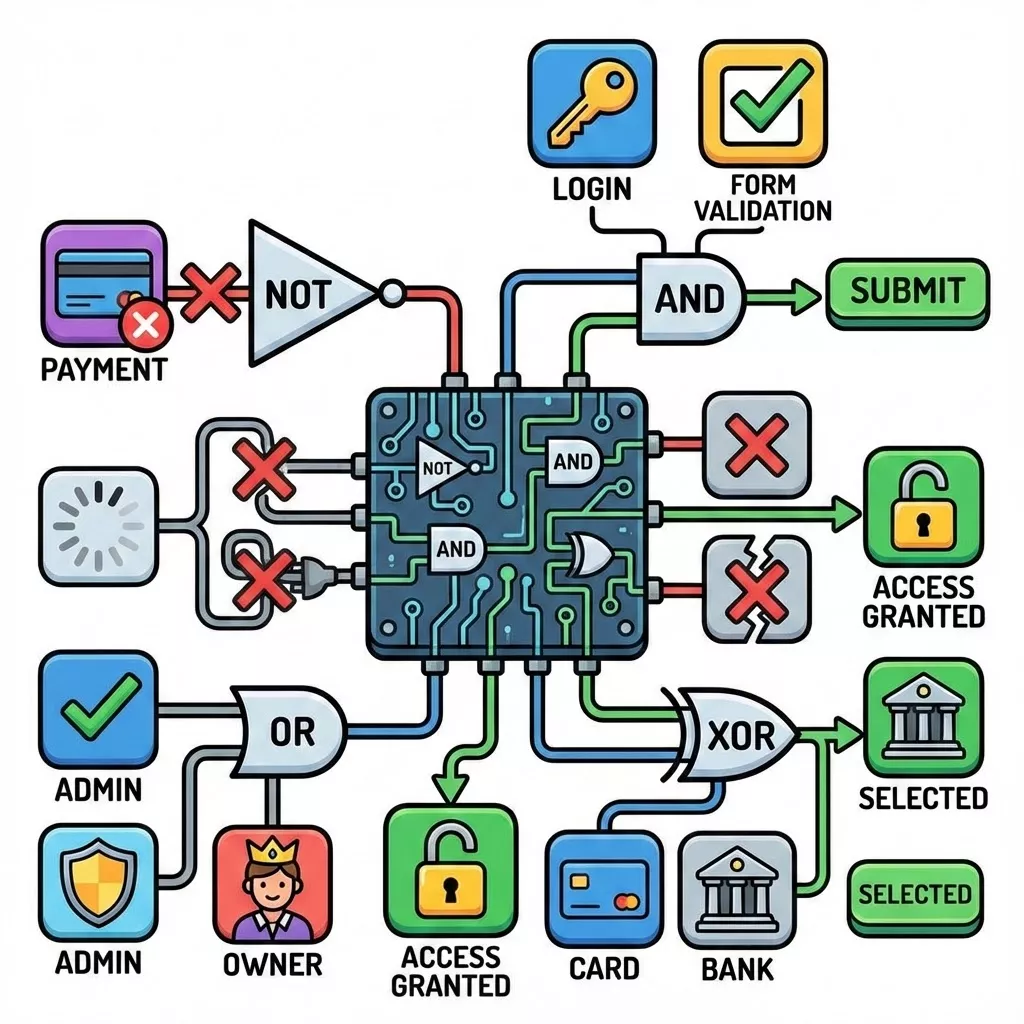 앱 실무에서 불리언 대수