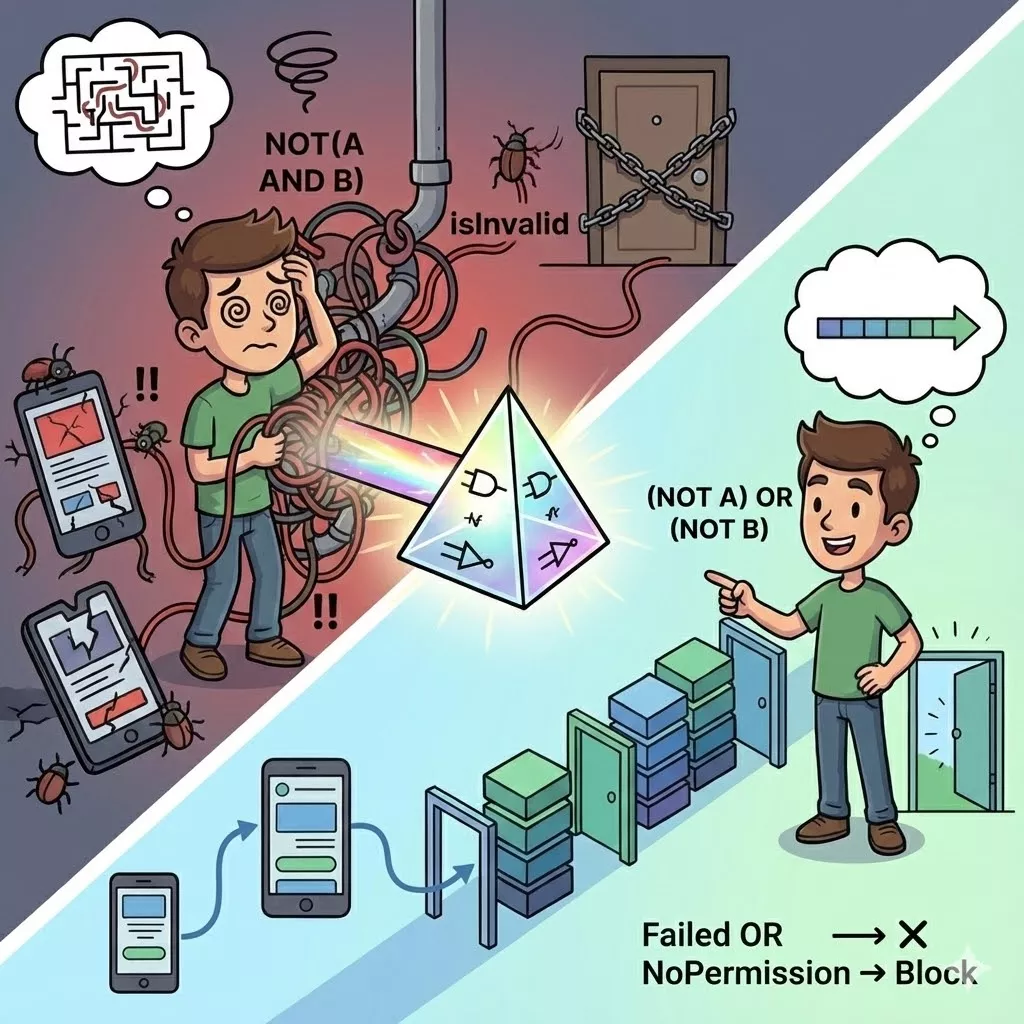 어플 개발에서 드모르간 법칙