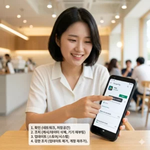 안드로이드에서 앱 다운로드가 멈출 때 해결 방법