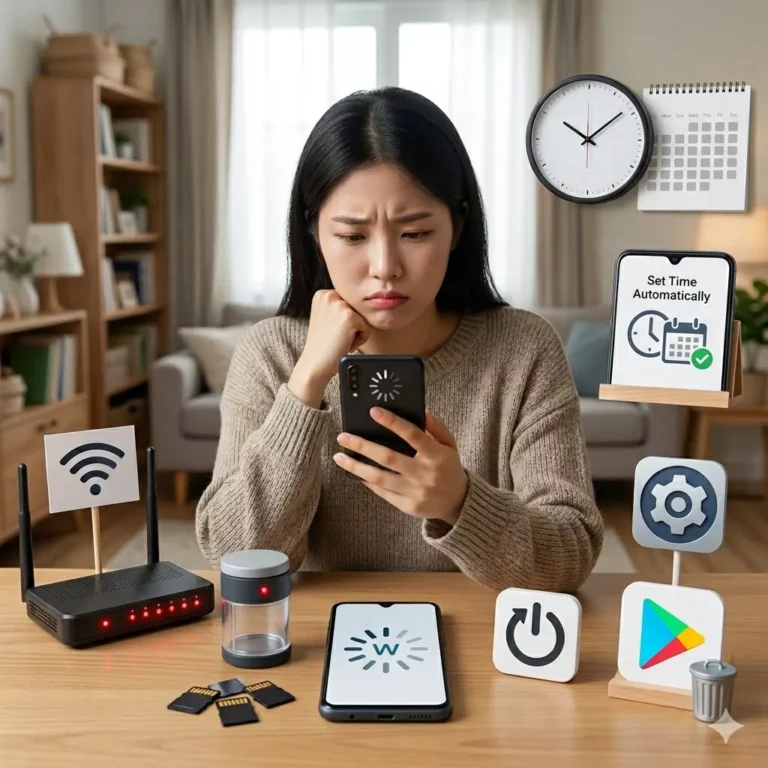 플레이스토어에서 다운로드 대기중만 뜰 때 해결법