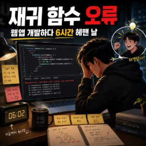 웹앱 개발할 때 발생했던 재귀함수 오류 경험